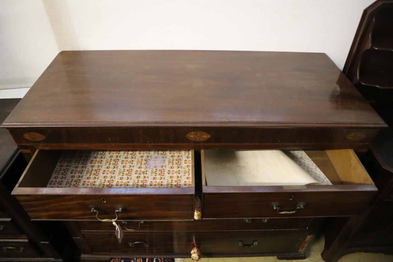 A George IV inlaid mahogany Scottish chest of drawers, width 130cm, depth 55cm, height 108cm - Image 2 of 2