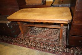 An Art Deco oak centre table, width 120cm, depth 60cm, height 68cm