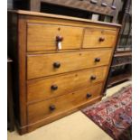 A Victorian mahogany chest of drawers, width 120cm, depth 51cm, height 108cm