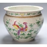 A Chinese jardiniere, height 25cm (faults)