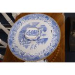 A Copeland blue and white willow pattern Lazy Susan