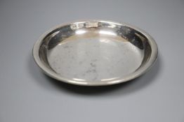 A late Victorian Scottish silver plain circular bowl, George Edward & Sons, Glasgow, 1899, 16.5cm,