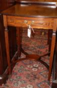 An Edwardian inlaid mahogany drop leaf Pembroke table, width 48cm, depth 48cm, height 71cm