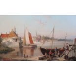 William Dommerson (Dutch, 1850-1927)oil on canvasA view of Flushingunsigned15.5 x 25.5in.