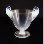 René Lalique. A pre-war opalescent glass Ornis pattern vase, no.976, designed in 1926, engraved mark