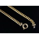 A modern 18ct. gold hollow curb link necklace, 45cm, 46.9 grams.CONDITION: Overall condition is