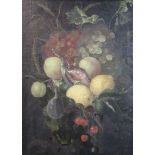 17th century Dutch schooloil on canvasStill life of figs, lemons, plums, grapes and cherries21 x