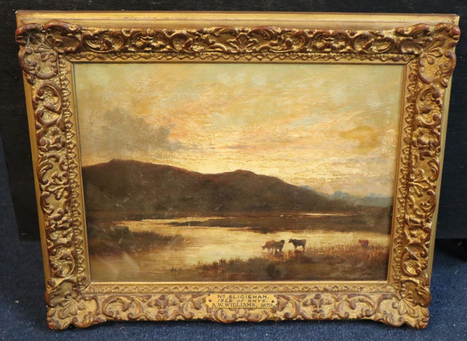 Alfred Walter Williams (1824-1905)oil on canvas'Nr Sligiehan, Isle of Skye'initialled and dated - Image 2 of 4