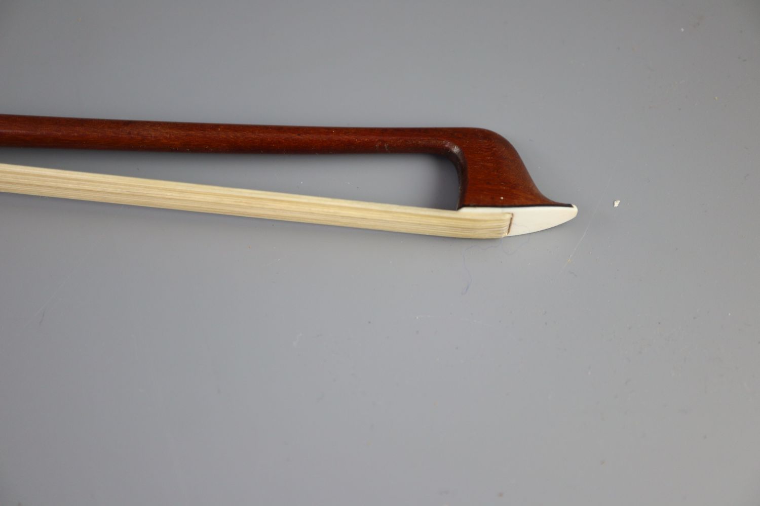 A James Tubbs nickel mounted bow, late 19th/early 20th century, stamped Jas. Tubbs, 74.5cm long - Image 3 of 4