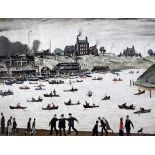 § Laurence Stephen Lowry (1887-1976)limited edition print'Crime Lake'signed in pencil and blind