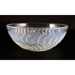 René Lalique. A pre-war Actinia pattern opalescent glass bowl, no.10-392, designed in 1933, etched R