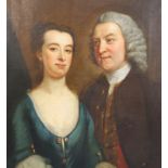 18th century English Schooloil on canvasDouble portrait of a husband and wife29.5 x 24.5in.