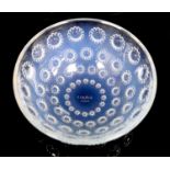 René Lalique. A pre-war opalescent glass Asters pattern bowl, no.3304, designed in 1935, etched mark