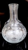 A German glass bottle vase, first quarter 19th century, commemorating Frederick Augustus, Elector of