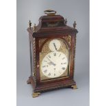 Goodrich of London. A George III ormolu mounted mahogany repeating chiming bracket clock, in