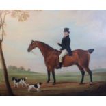 Follower of James Loden of Bath (1784-1854)oil on canvasPortrait of a gentleman on a bay hunter with