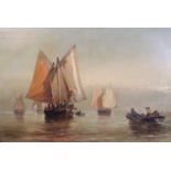 Manner of James Webb (1825-1895)oil on canvasVessels in calm waterssigned and dated '7124 x 36in.