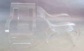 Gerald Summers design. A pair of Perspex armchairs, c.1970, W.2ft D.3ft 1in. H.2ft 4in.CONDITION: