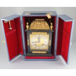 An F. W. Elliott Golden Jubilee clock, modelled in the style of a late 17th century bracket clock,
