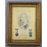 A group of two Crimea War medals awarded to Lieut. Henry Cardew R.A., comprising Crimea medal with