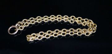 An 18ct gold oval link necklace, 39cm, 35.5 grams,CONDITION: Overall good condition.