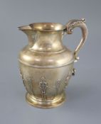 A late Victorian silver baluster jug, by Aldwinckle & Slater, with card cut decoration, London,