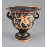 An Apulian red figure bell krater, Southern Italy c. 4th century BC, painted with a woman's head,