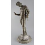 Morelli Rinaldi, Roma. A 19th century After the Antique bronze model of Antinous, signed in the