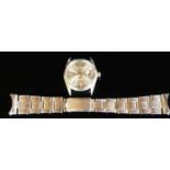 A gentleman's 1970's steel and gold plated Rolex Oyster Perpetual Date wrist watch, with baton