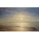 Charles Lees (1800-1880)oil on canvasTranquil coastal landscape under moonlightsigned and dated