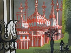 § Edward Bawden (1903-1989)linocut'The Royal Pavilion'signed in pencil, titled and numbered 27/