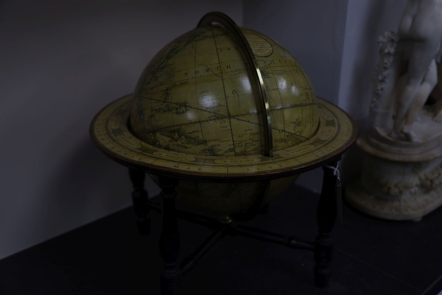 A Cary's New Terrestrial globe, made and sold by J & W Cary, January 1812, on ebonised stand, - Image 2 of 4