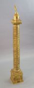 A French ormolu model of The Colonne Vendôme, H.52in. D.8in.CONDITION: Overall fair to good