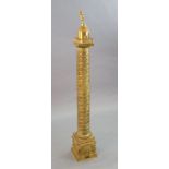 A French ormolu model of The Colonne Vendôme, H.52in. D.8in.CONDITION: Overall fair to good