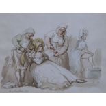Thomas Rowlandson (1756-1827)pen, ink and wash'The Morning Dram'signed and dated 1813/157 x 9in.