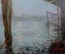 Aileen Eagleton (1902-1984)oil on canvas'Hampton Court Bridge'signed20 x 24in.CONDITION: Oil on