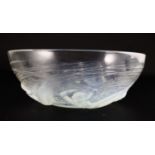 René Lalique. A pre-war opalescent glass Ondines pattern bowl, no.380, designed in 1921, moulded