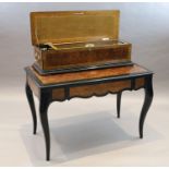 A 19th century Swiss Nicole Freres table musical box, with movement playing five interchangeable