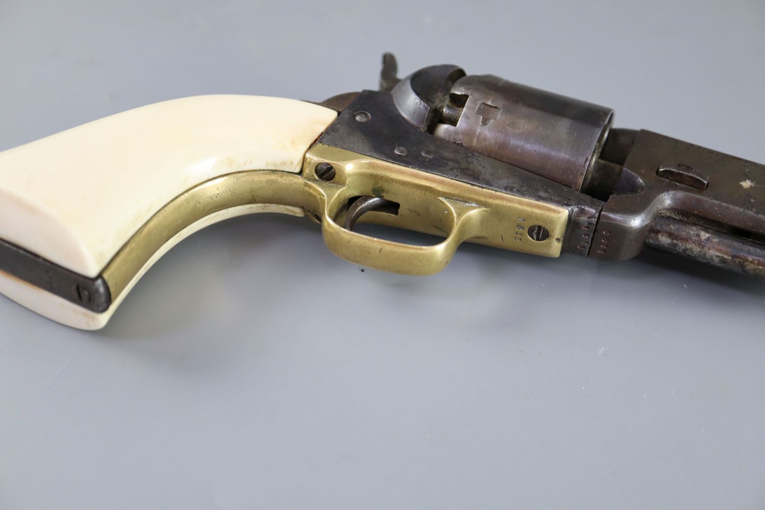 A Colt London 1851 Percussion Cap Navy Revolver, No. 1811 with ivory grip, length 13in.CONDITION: - Image 2 of 6