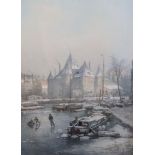 John Conrad Grieve (1837-1891)watercolourDutch canal scene in wintersigned17.25 x 12.5in.