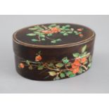 An unusual Chinese coromandel lacquer box, Kangxi period, decorated in colours with peonies and