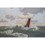 § Charles Pears (1873-1958)oil on canvasSail barge and clipper at seasigned20 x 30in.CONDITION: