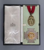 A Civilian Knight Commanders Order of the Bath (KCB) star and sash badge, in original Garrard & Co