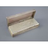 A 1970's textured silver rectangular paint box and brush for Rowney, to commemorate the Queen's