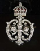 A late 19th/early 20th century Austro-Hungarian 580 standard gold and silver, rose cut diamond and