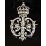 A late 19th/early 20th century Austro-Hungarian 580 standard gold and silver, rose cut diamond and