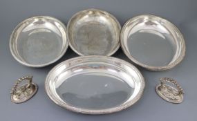 A pair of late Victorian silver oval entree dishes and covers with handles, by Mappin & Webb, with