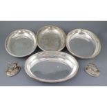 A pair of late Victorian silver oval entree dishes and covers with handles, by Mappin & Webb, with