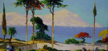 § Cecil Rochfort D'Oyly-John (1906-1993)oil on canvasFrench mediterranean coastal scenesigned14 x