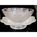 René Lalique. A pre-war Pissenlit No.1 pattern bowl, no.3215, designed in 1921 and a post war